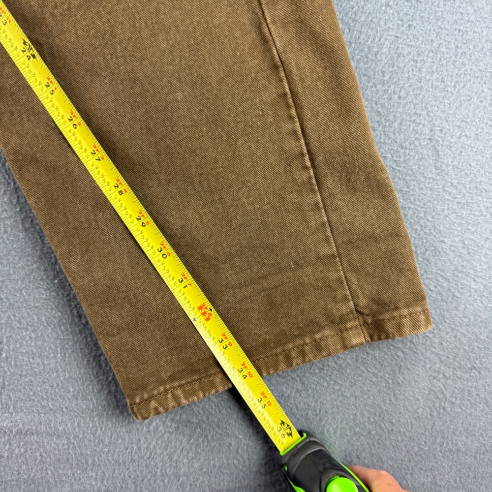 Vintage USA Levis 565 Jeans Men's 34x34 Brown Orange Tab Loose Fit Wide Leg 90s - Picture 10 of 12